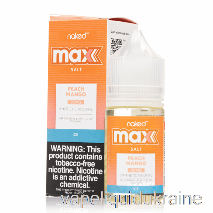 Vape Liquid Ukraine ICE Peach Mango - Naked MAX Salt - 30mL 35mg